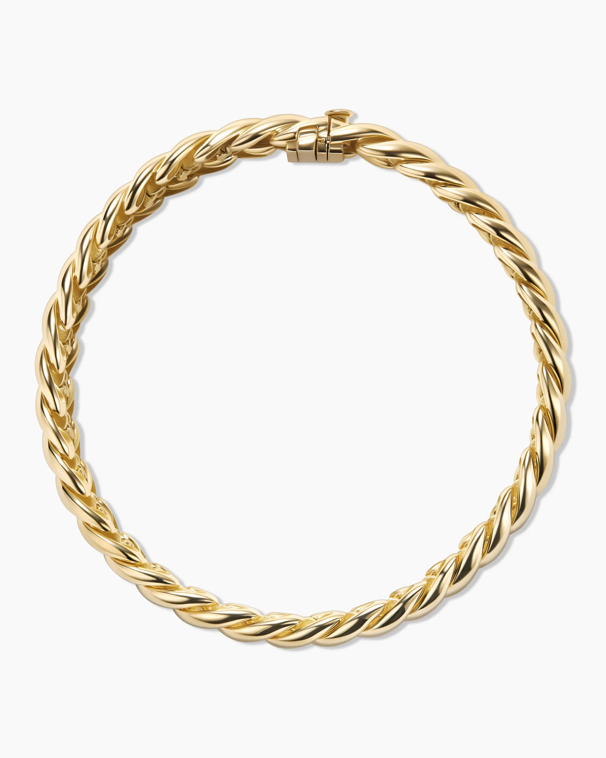 Sculpted Cable Bracelet 18K Yellow Gold, 8.5mm