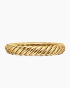 Sculpted Cable Bracelet 18K Yellow Gold, 10mm