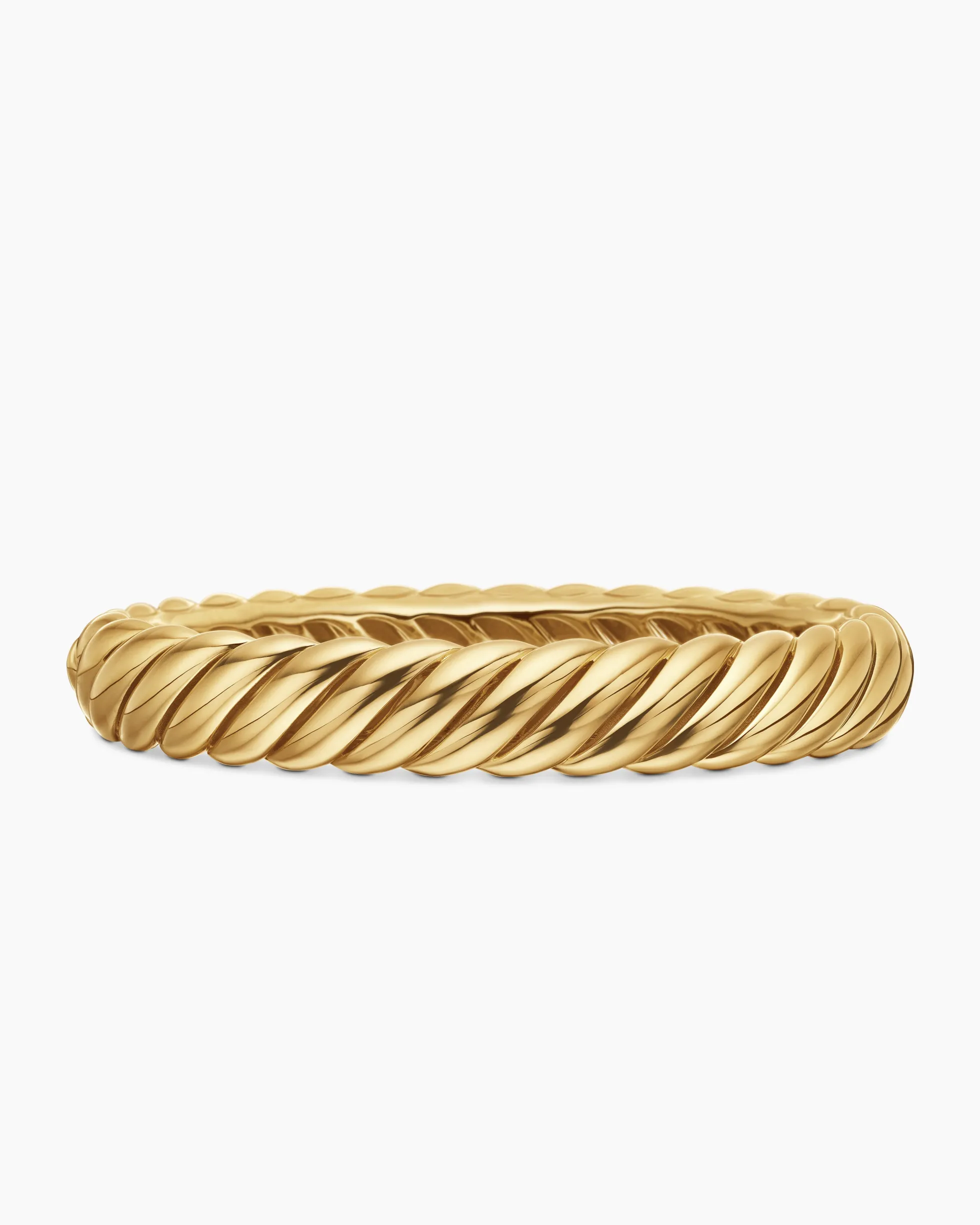 Sculpted Cable Bracelet 18K Yellow Gold, 10mm