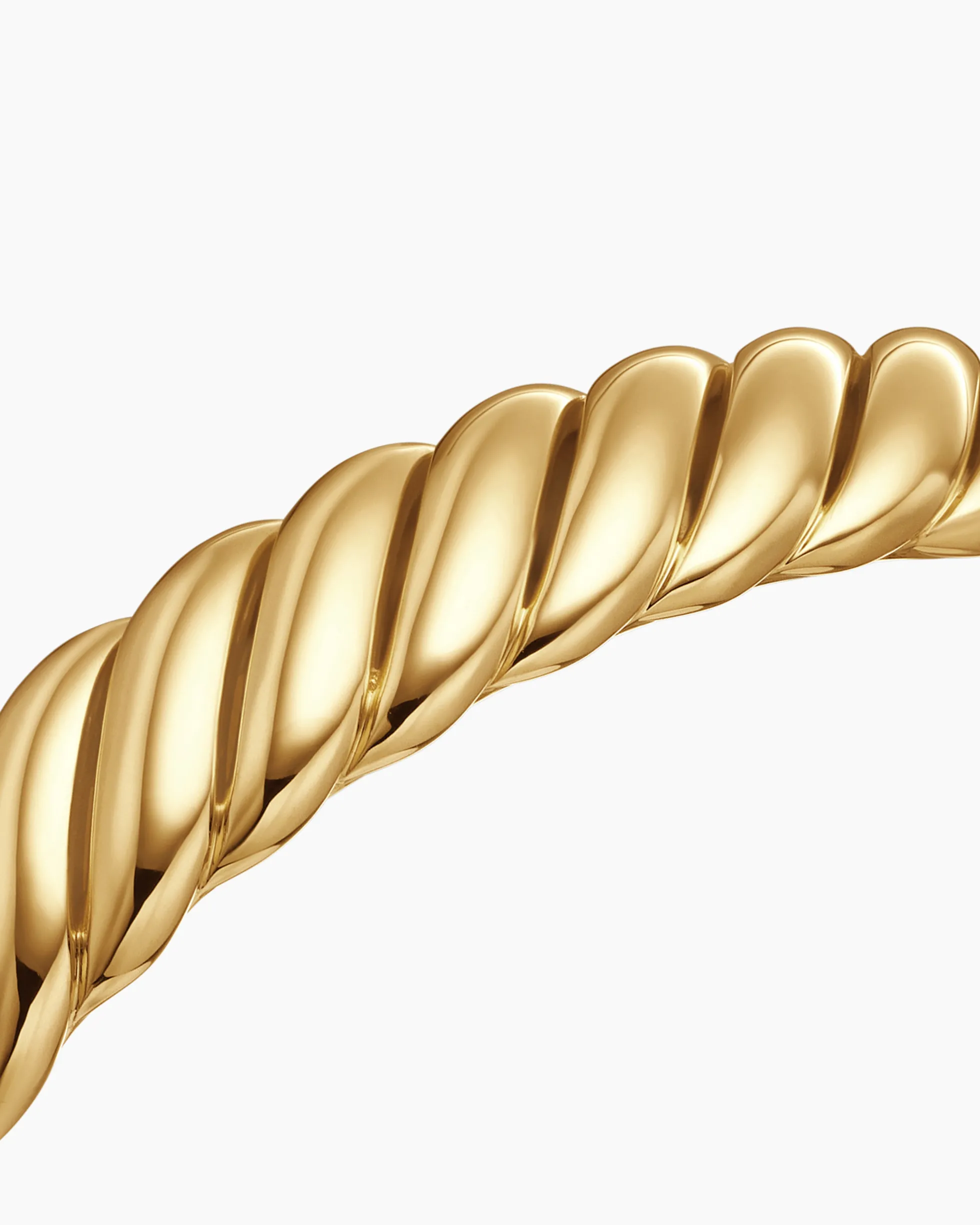 Sculpted Cable Bracelet 18K Yellow Gold, 10mm