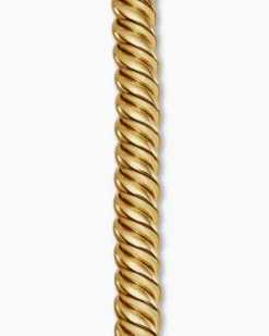 Sculpted Cable Bracelet 18K Yellow Gold, 14mm