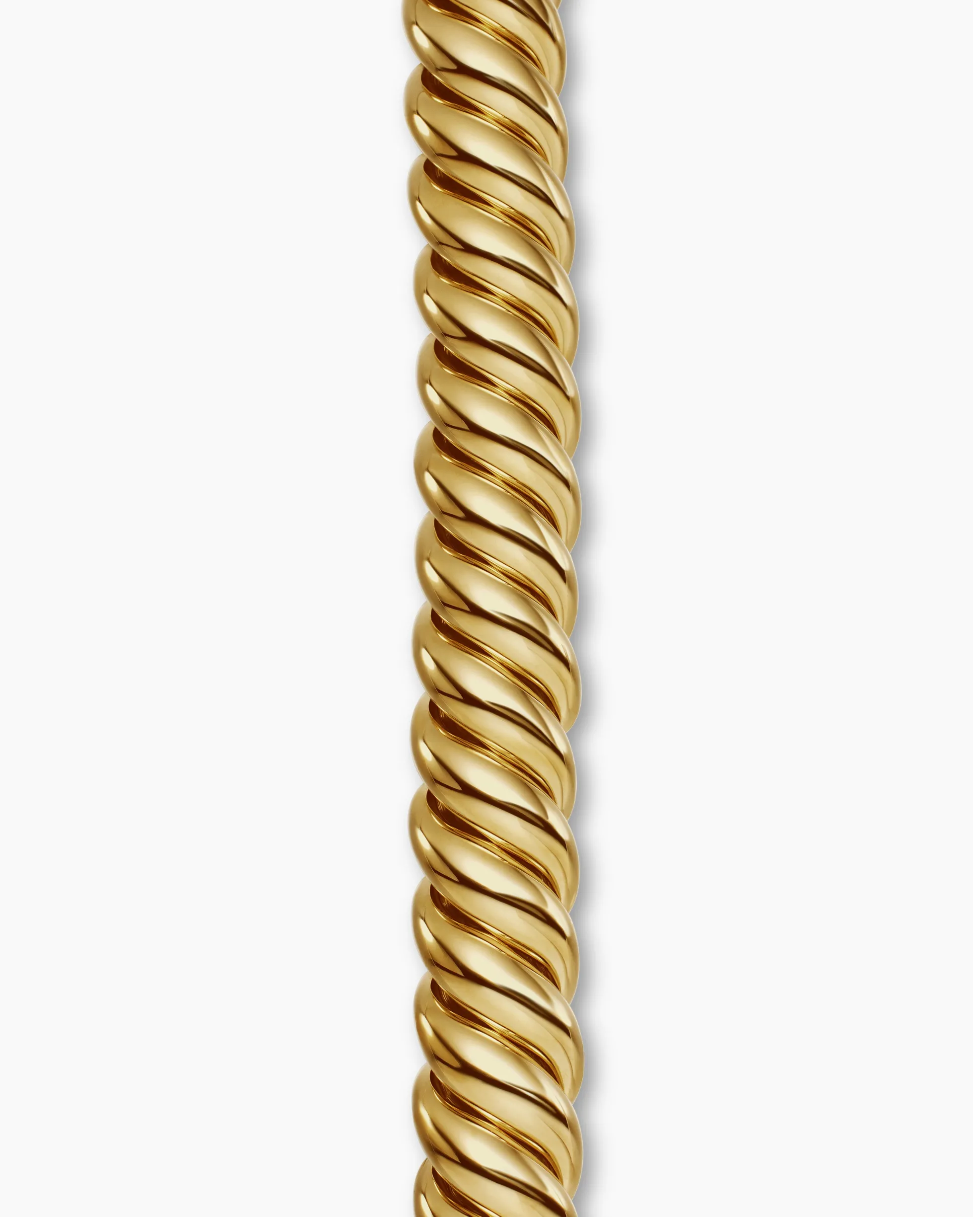 Sculpted Cable Bracelet 18K Yellow Gold, 14mm