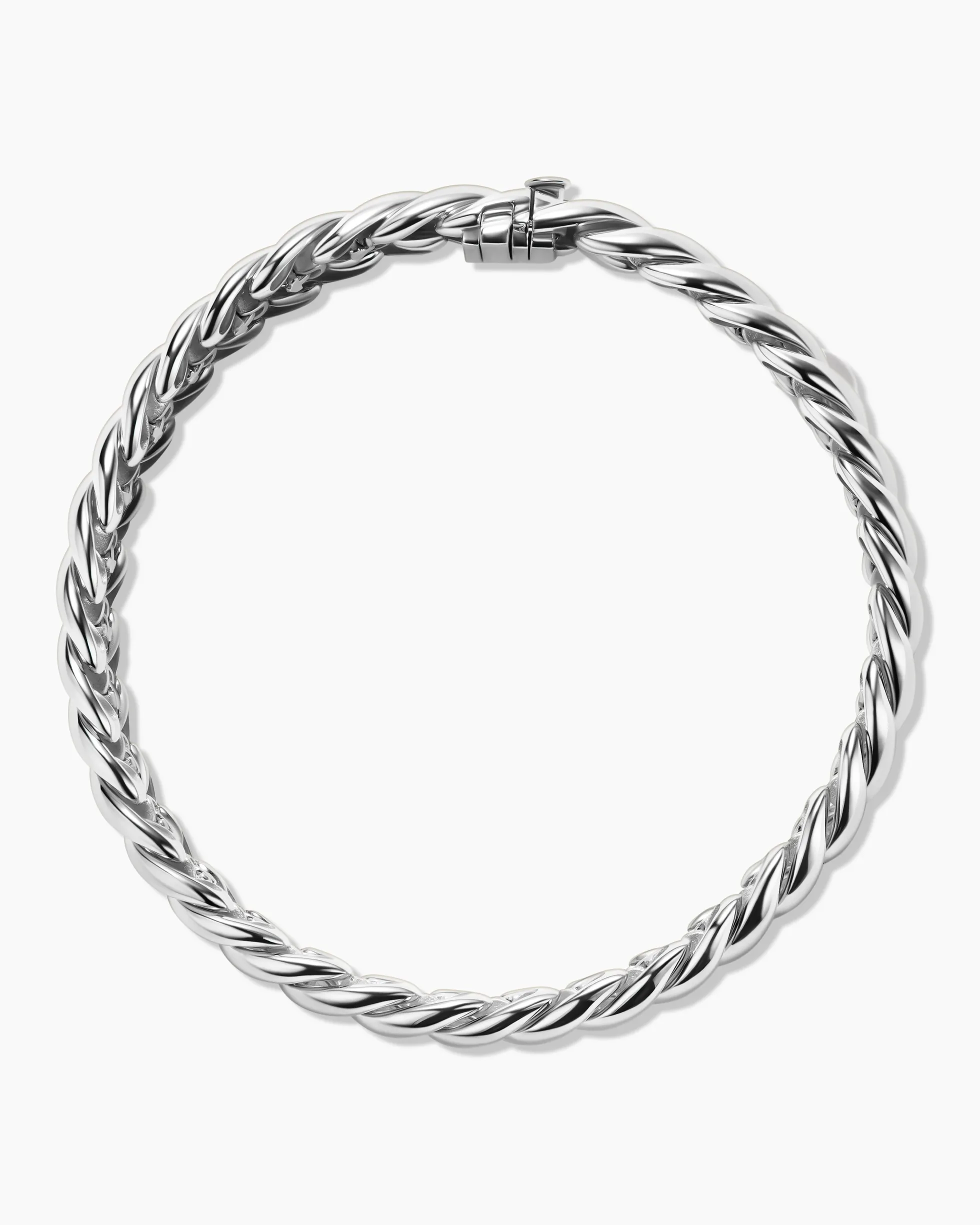 Sculpted Cable Bracelet Sterling Silver, 8.5mm