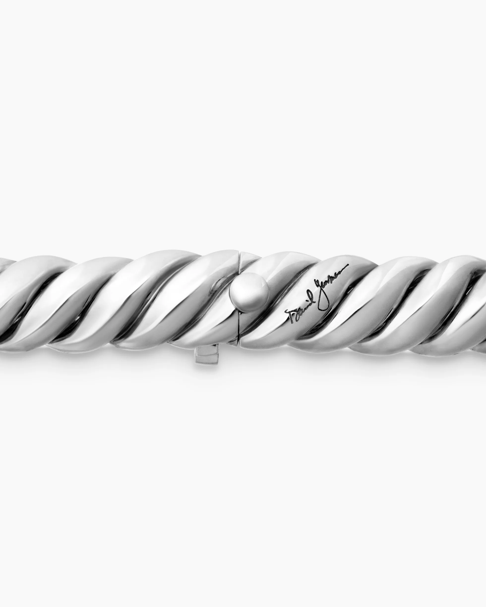 Sculpted Cable Bracelet Sterling Silver, 8.5mm
