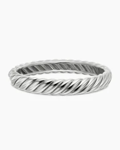 Sculpted Cable Bracelet Sterling Silver, 10mm