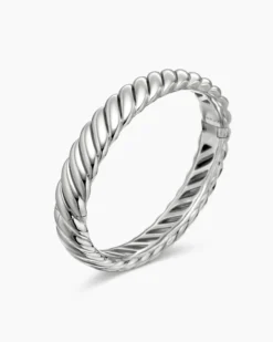 Sculpted Cable Bracelet Sterling Silver, 10mm