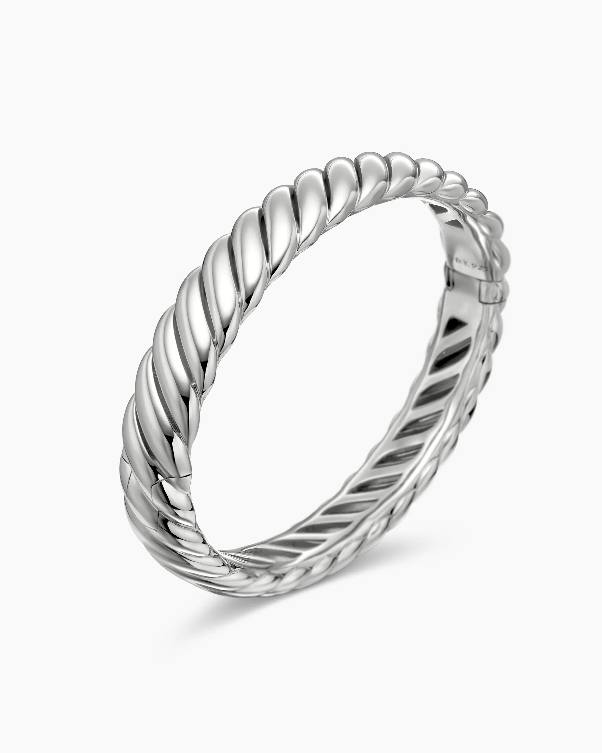 Sculpted Cable Bracelet Sterling Silver, 10mm