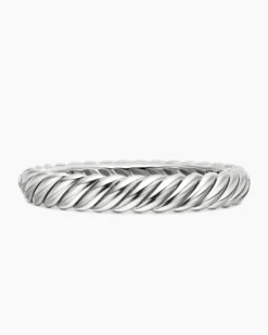 Sculpted Cable Bracelet Sterling Silver, 10mm