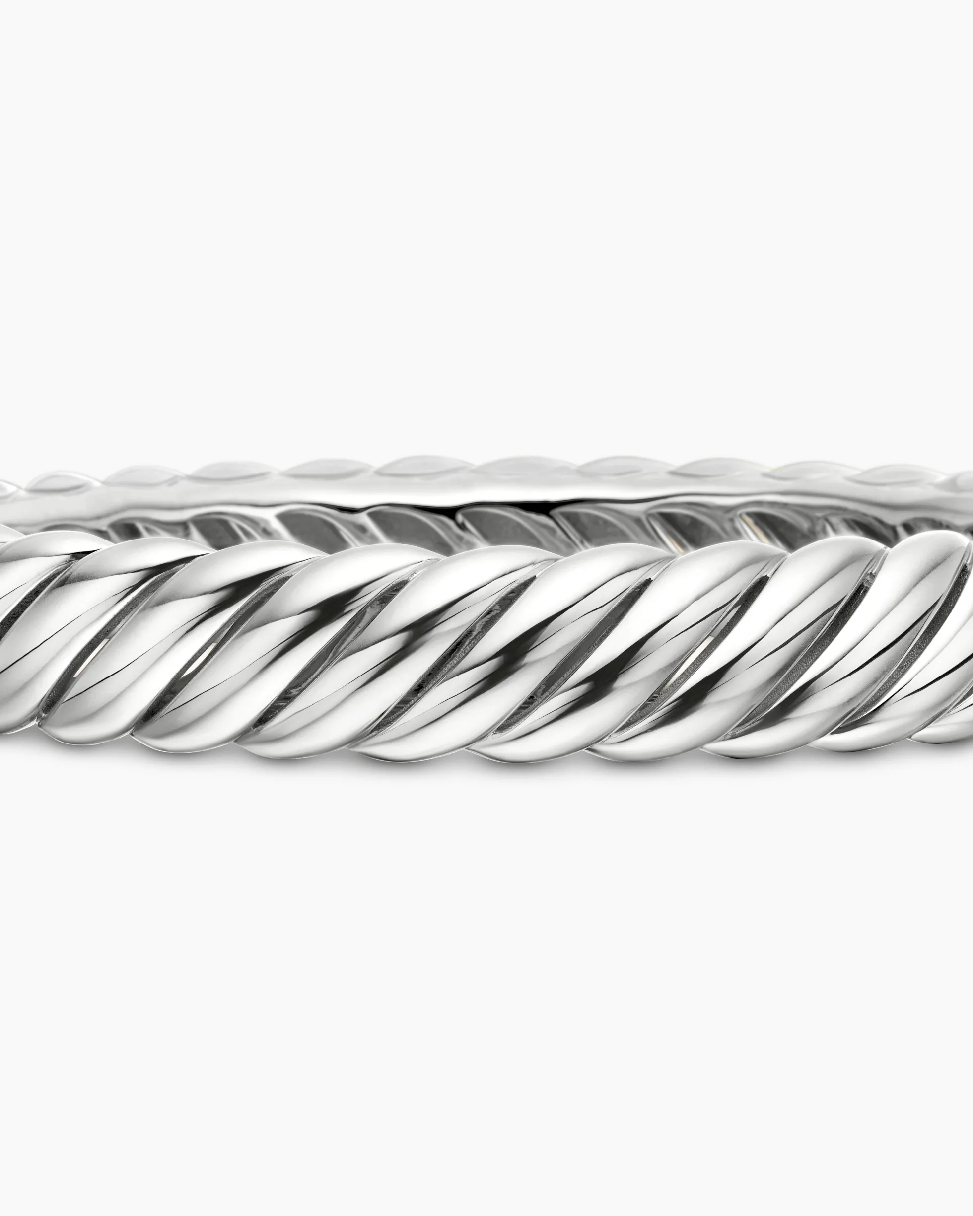 Sculpted Cable Bracelet Sterling Silver, 10mm