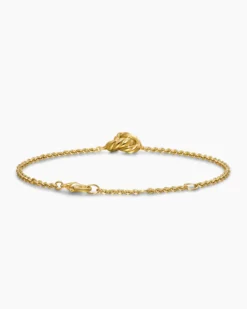 Sculpted Cable Chain Bracelet 18K Yellow Gold, 8mm