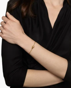 Sculpted Cable Chain Bracelet 18K Yellow Gold, 8mm