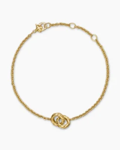 Sculpted Cable Chain Bracelet 18K Yellow Gold, 8mm