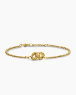 Sculpted Cable Chain Bracelet 18K Yellow Gold, 8mm