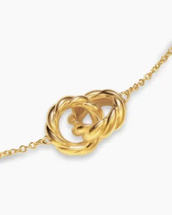 Sculpted Cable Chain Necklace 18K Yellow Gold, 9mm