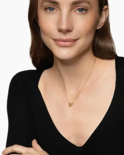 Sculpted Cable Chain Necklace 18K Yellow Gold, 9mm