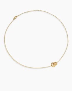 Sculpted Cable Chain Necklace 18K Yellow Gold, 9mm