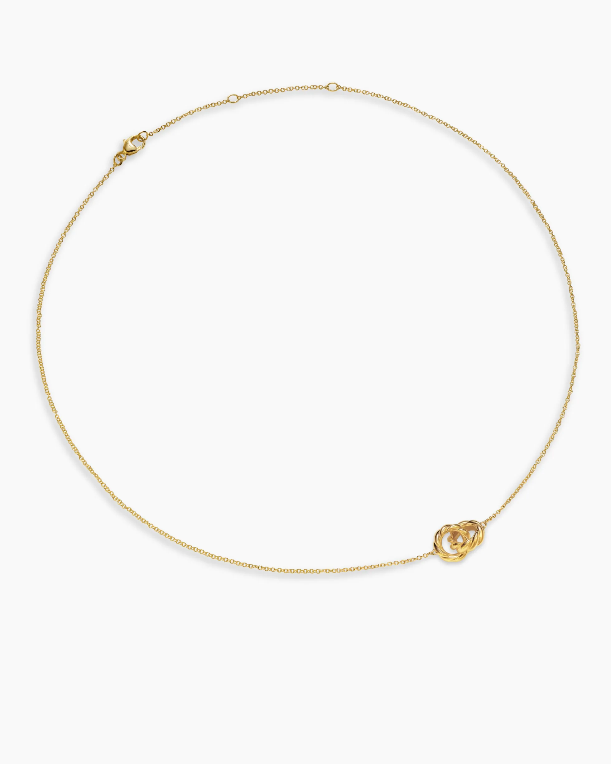 Sculpted Cable Chain Necklace 18K Yellow Gold, 9mm