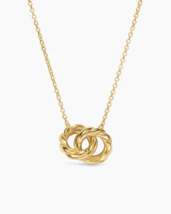 Sculpted Cable Chain Necklace 18K Yellow Gold, 9mm