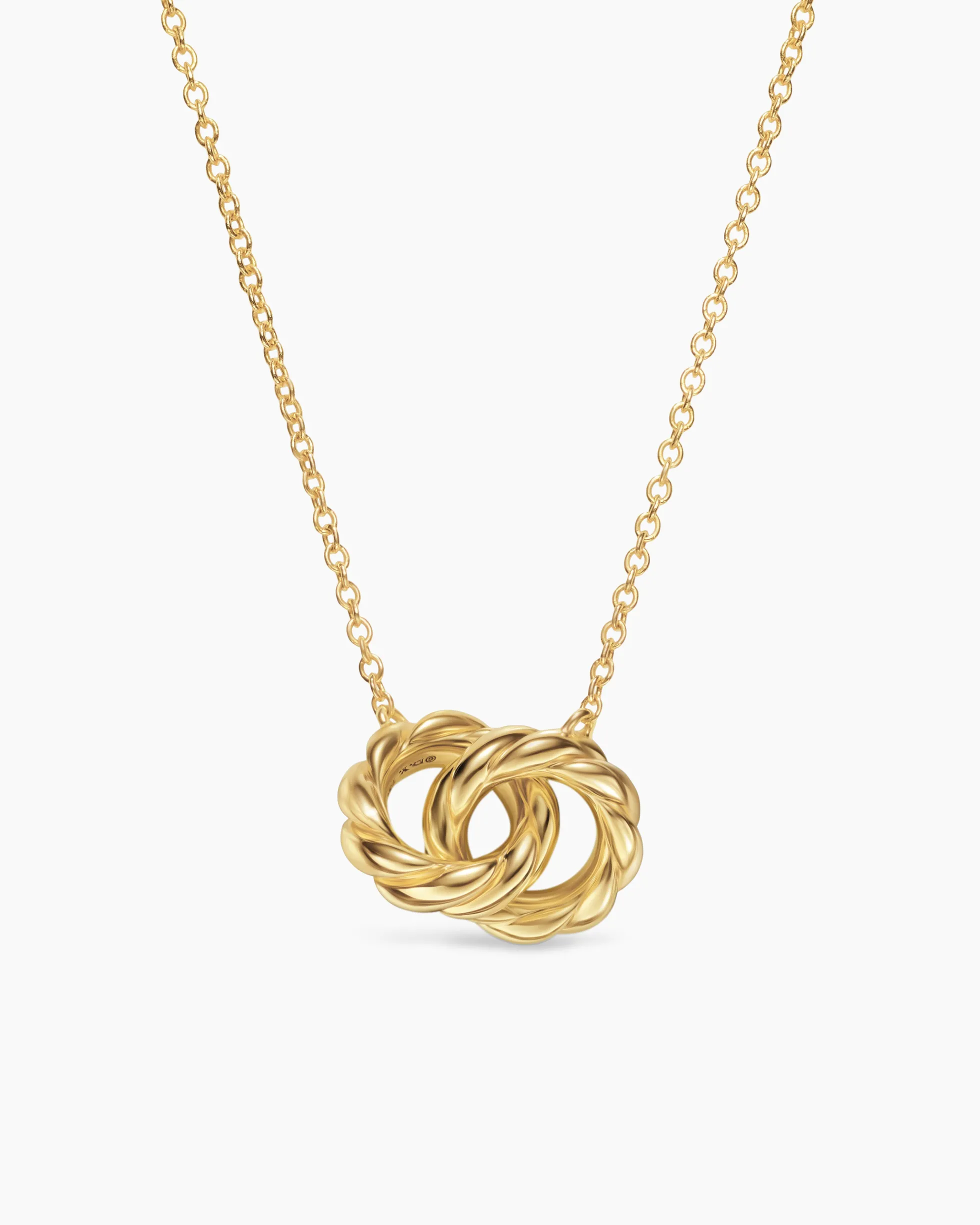Sculpted Cable Chain Necklace 18K Yellow Gold, 9mm