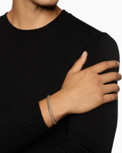 Sculpted Cable Cuff Bracelet 18K Rose Gold with Cognac Diamonds, 7mm