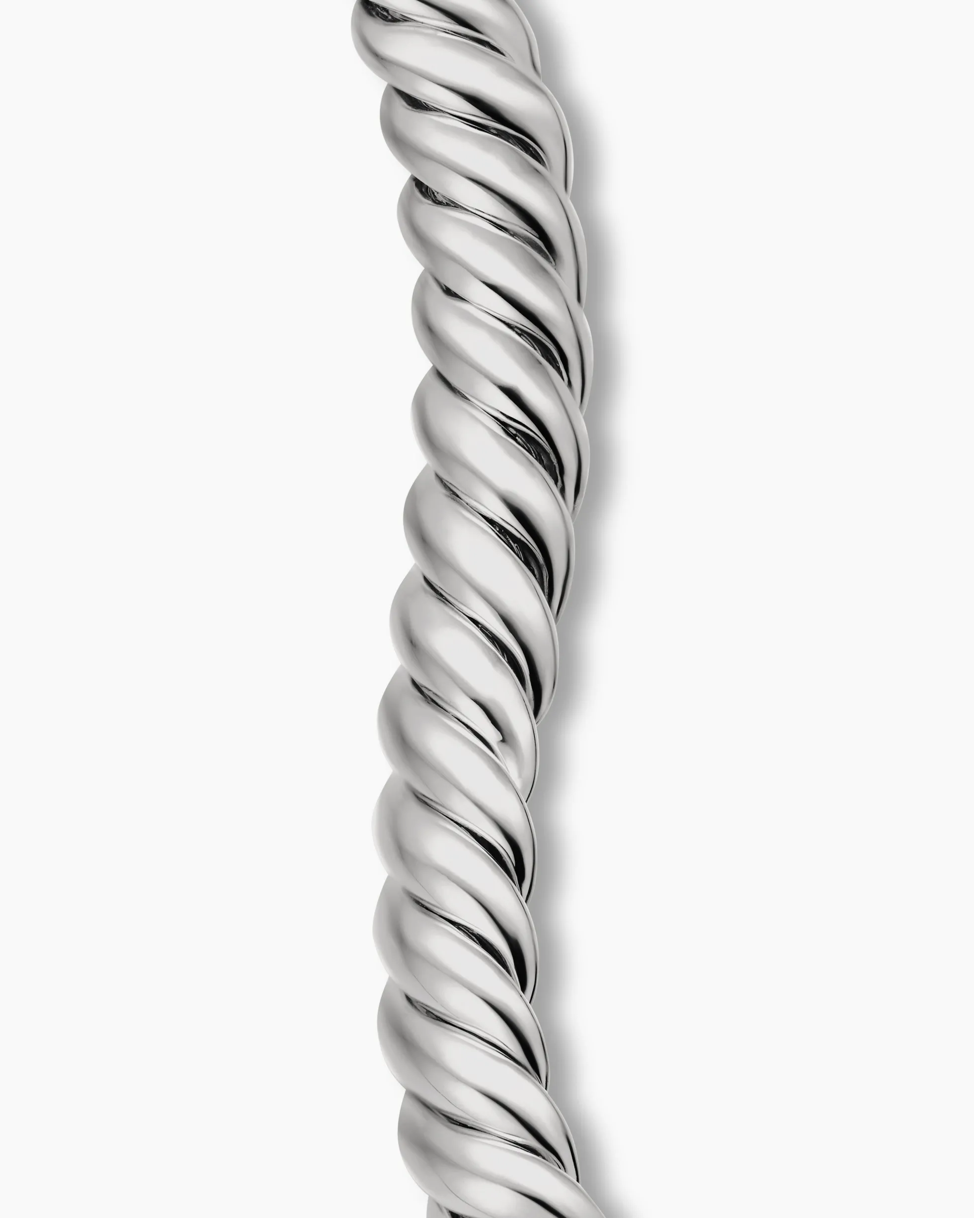 Sculpted Cable Double Wrap Bracelet Sterling Silver, 8.5mm
