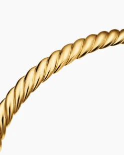 Sculpted Cable Flex Bracelet 18K Yellow Gold, 5mm