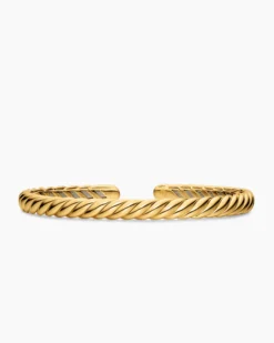 Sculpted Cable Flex Bracelet 18K Yellow Gold, 5mm