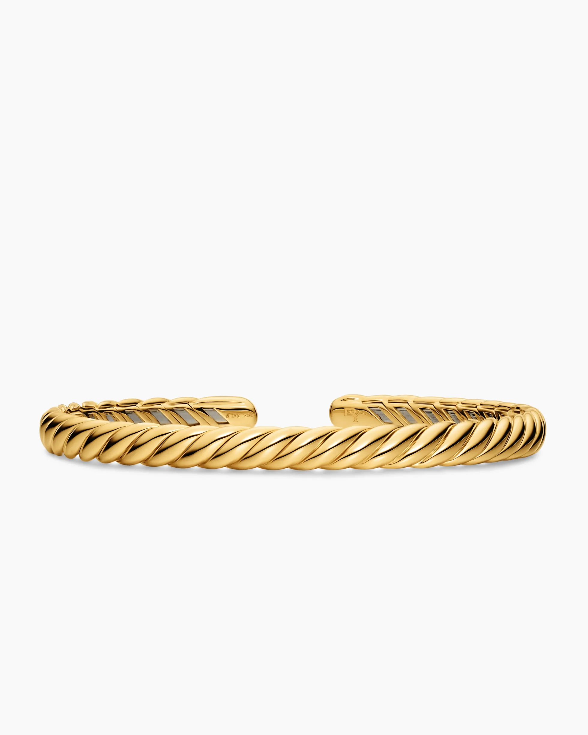 Sculpted Cable Flex Bracelet 18K Yellow Gold, 5mm