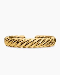 Sculpted Cable Flex Bracelet 18K Yellow Gold, 11mm