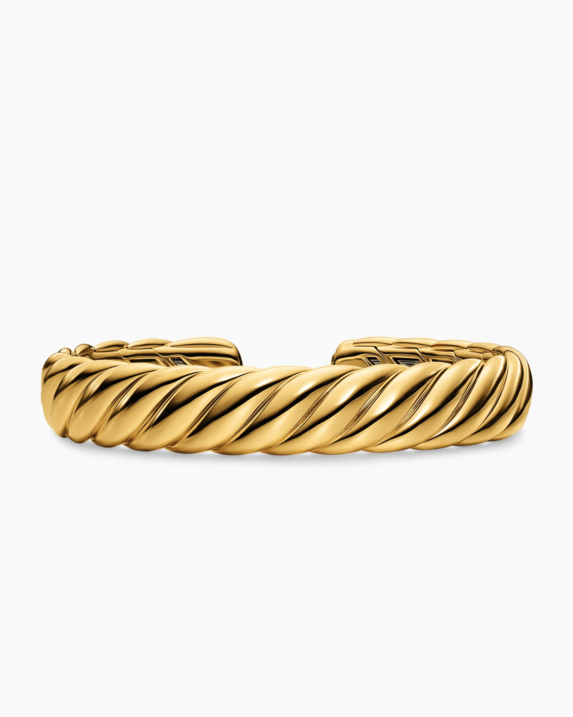 Sculpted Cable Flex Bracelet 18K Yellow Gold, 11mm