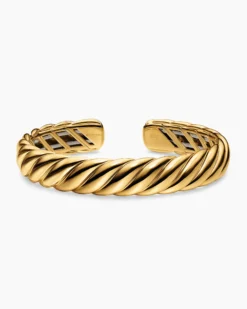 Sculpted Cable Flex Bracelet 18K Yellow Gold, 11mm