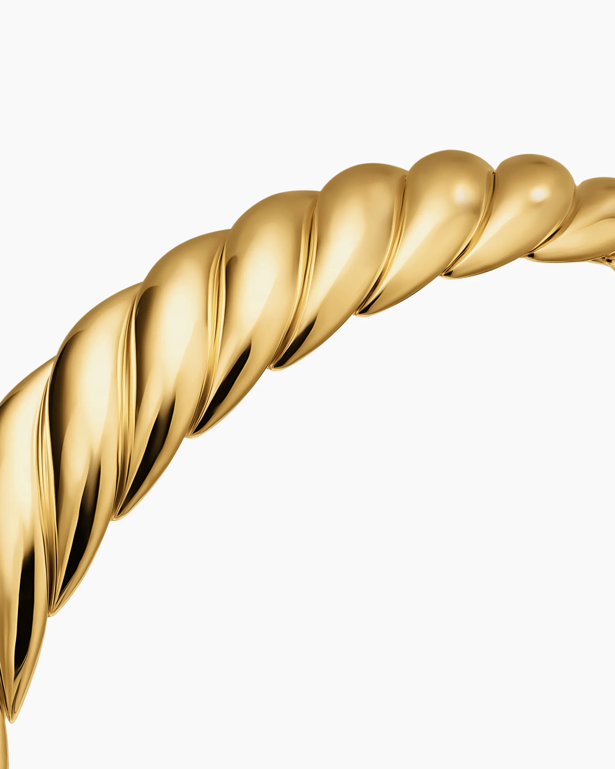 Sculpted Cable Flex Bracelet 18K Yellow Gold, 11mm