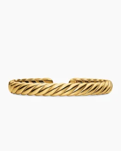 Sculpted Cable Flex Bracelet 18K Yellow Gold, 7.5mm