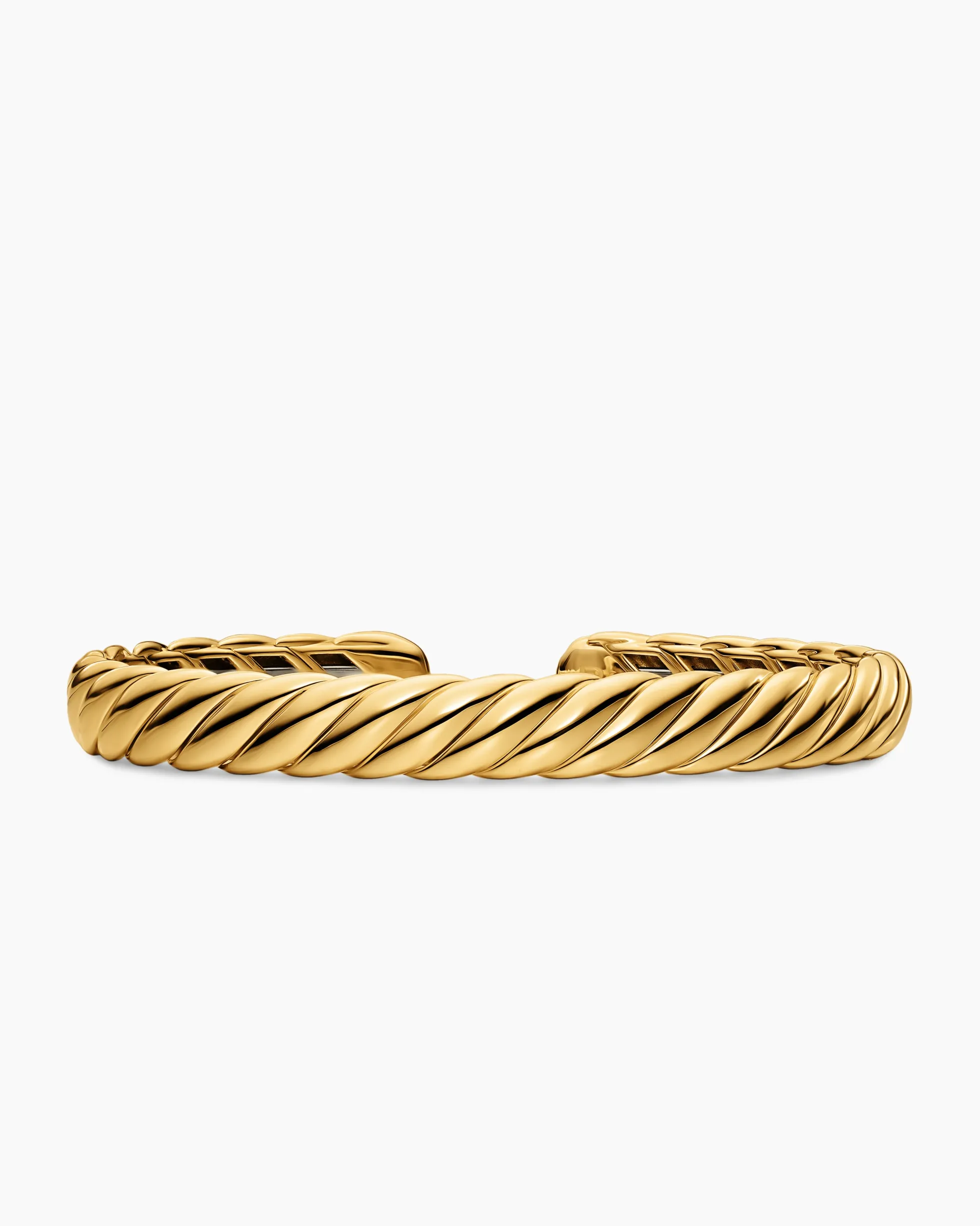 Sculpted Cable Flex Bracelet 18K Yellow Gold, 7.5mm