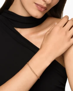 Sculpted Cable Flex Bracelet 18K Rose Gold with Cognac Diamonds, 3.5mm