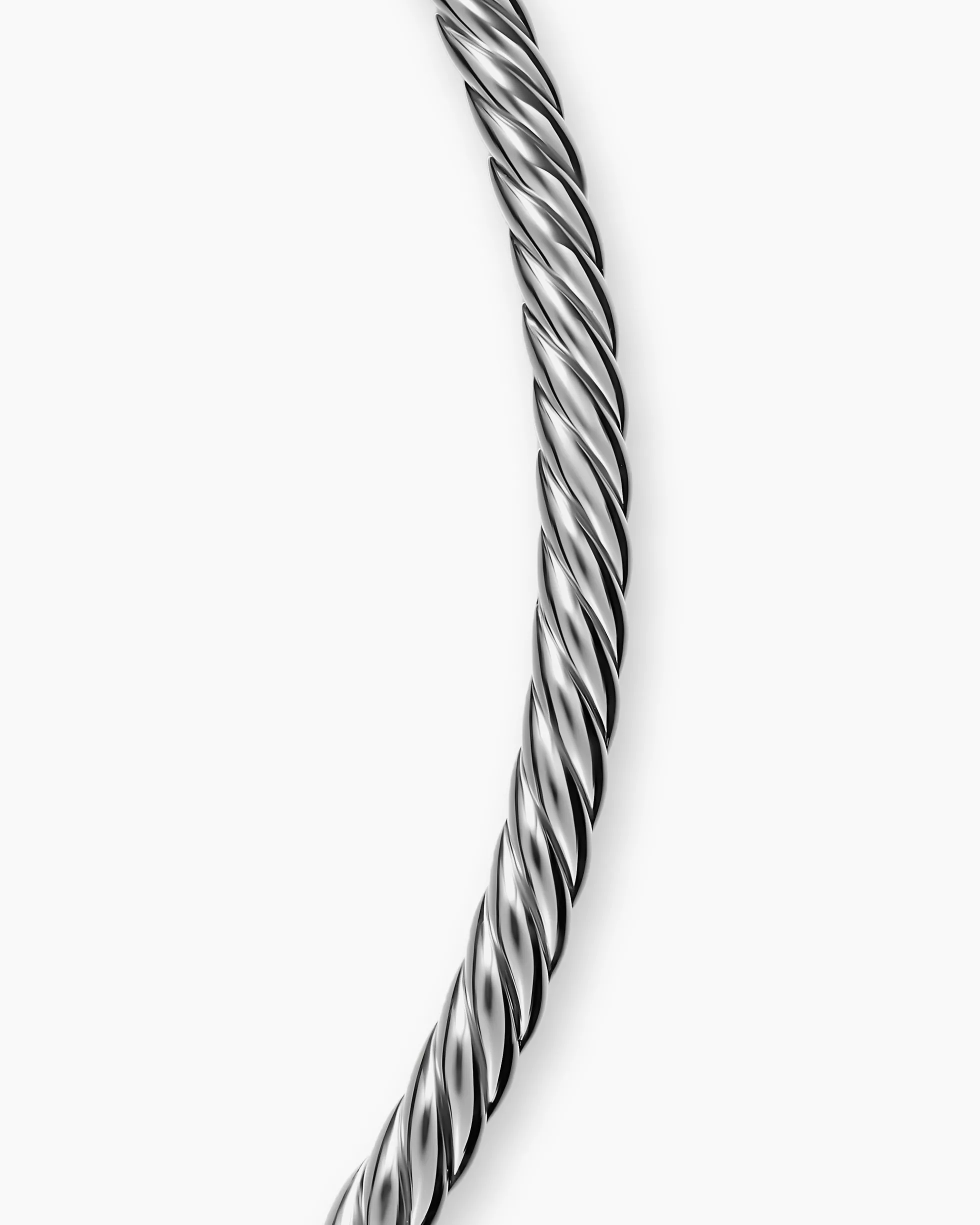 Sculpted Cable Flex Necklace Sterling Silver, 5mm