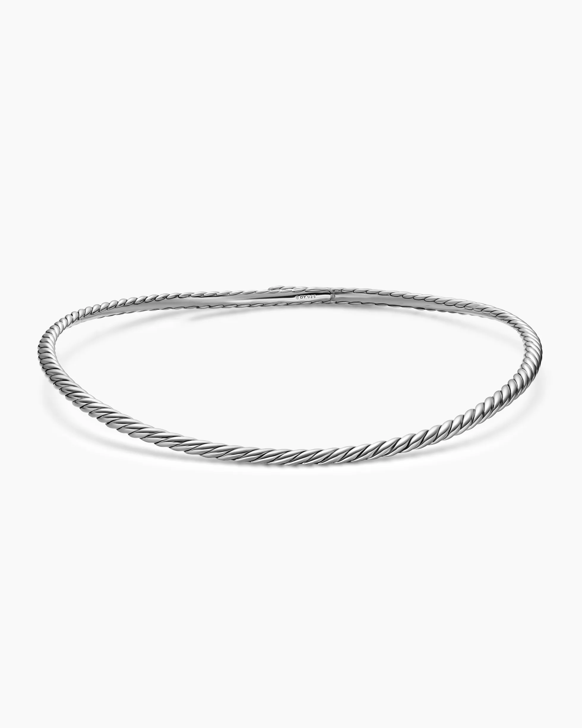 Sculpted Cable Flex Necklace Sterling Silver, 5mm