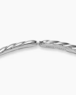 Sculpted Cable Flex Necklace Sterling Silver, 11mm