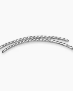 Sculpted Cable Flex Necklace Sterling Silver, 3.5mm