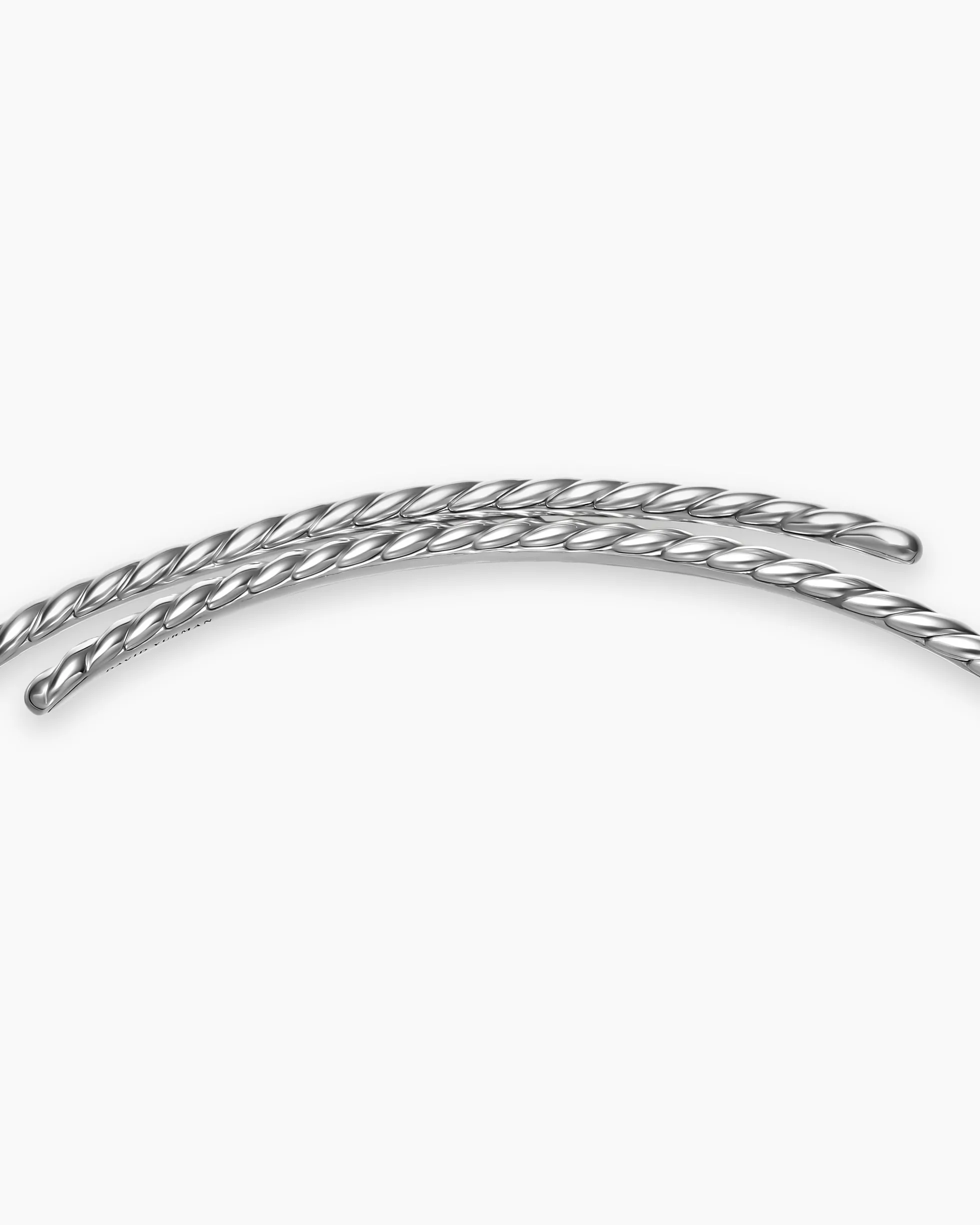 Sculpted Cable Flex Necklace Sterling Silver, 3.5mm