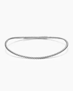 Sculpted Cable Flex Necklace Sterling Silver, 3.5mm