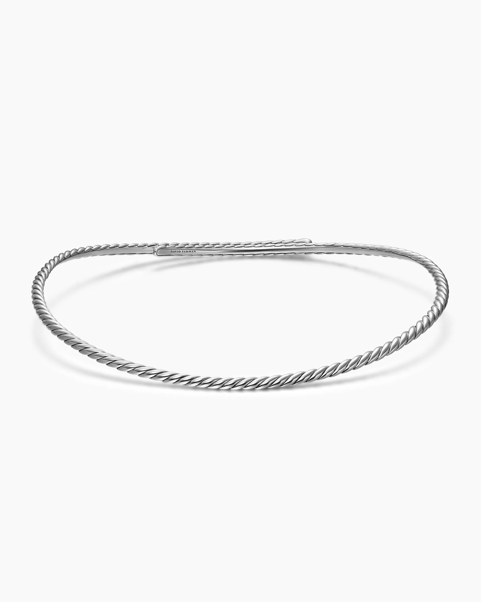 Sculpted Cable Flex Necklace Sterling Silver, 3.5mm