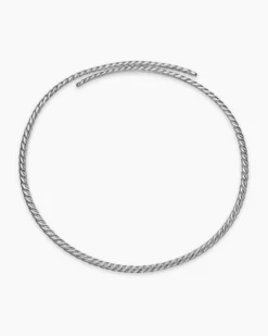 Sculpted Cable Flex Necklace Sterling Silver, 3.5mm