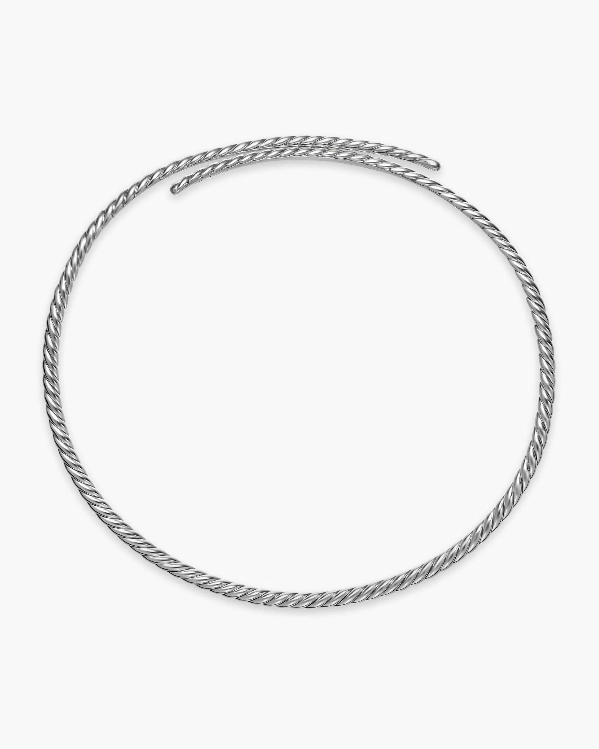 Sculpted Cable Flex Necklace Sterling Silver, 3.5mm
