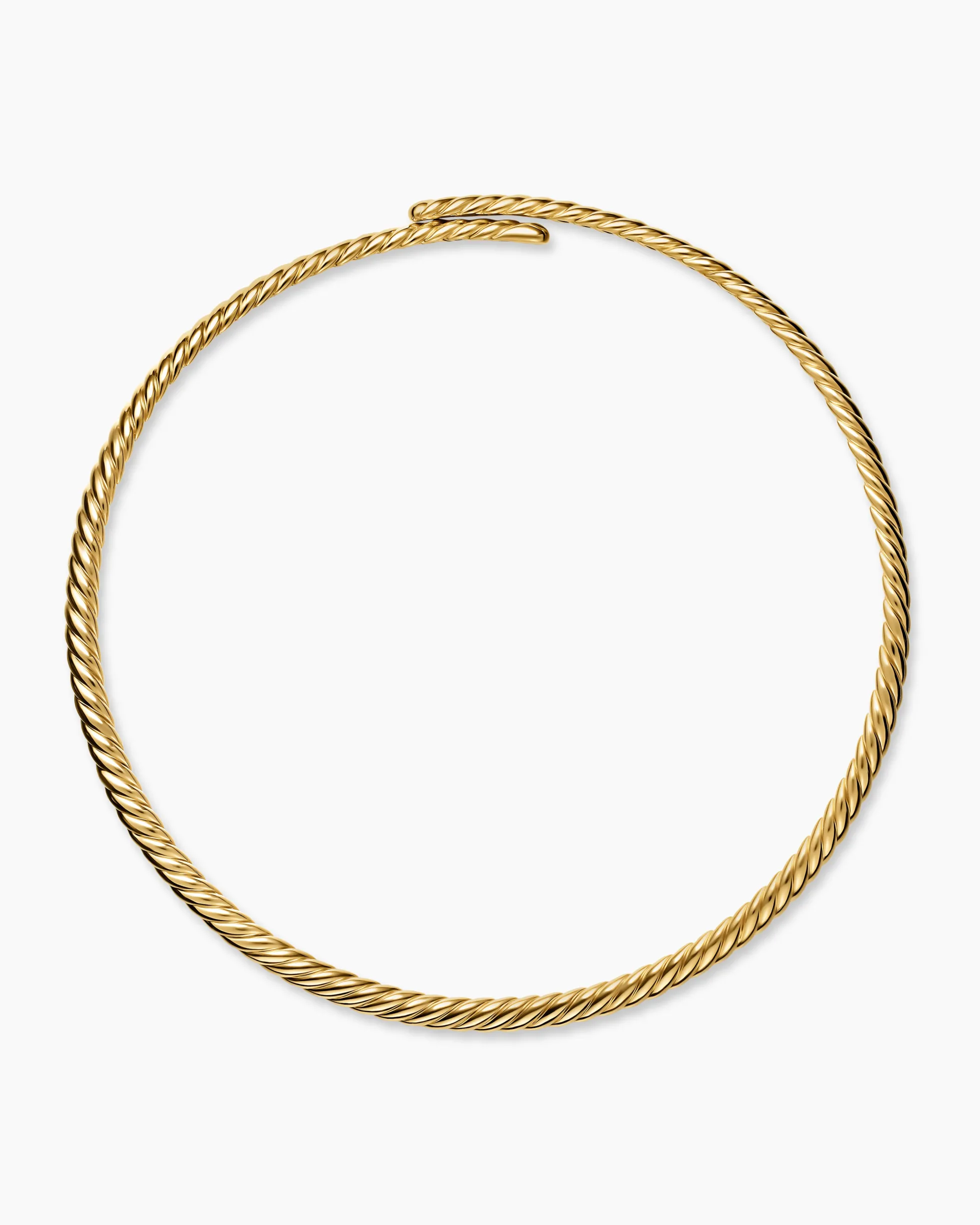 Sculpted Cable Flex Necklace 18K Yellow Gold, 5mm