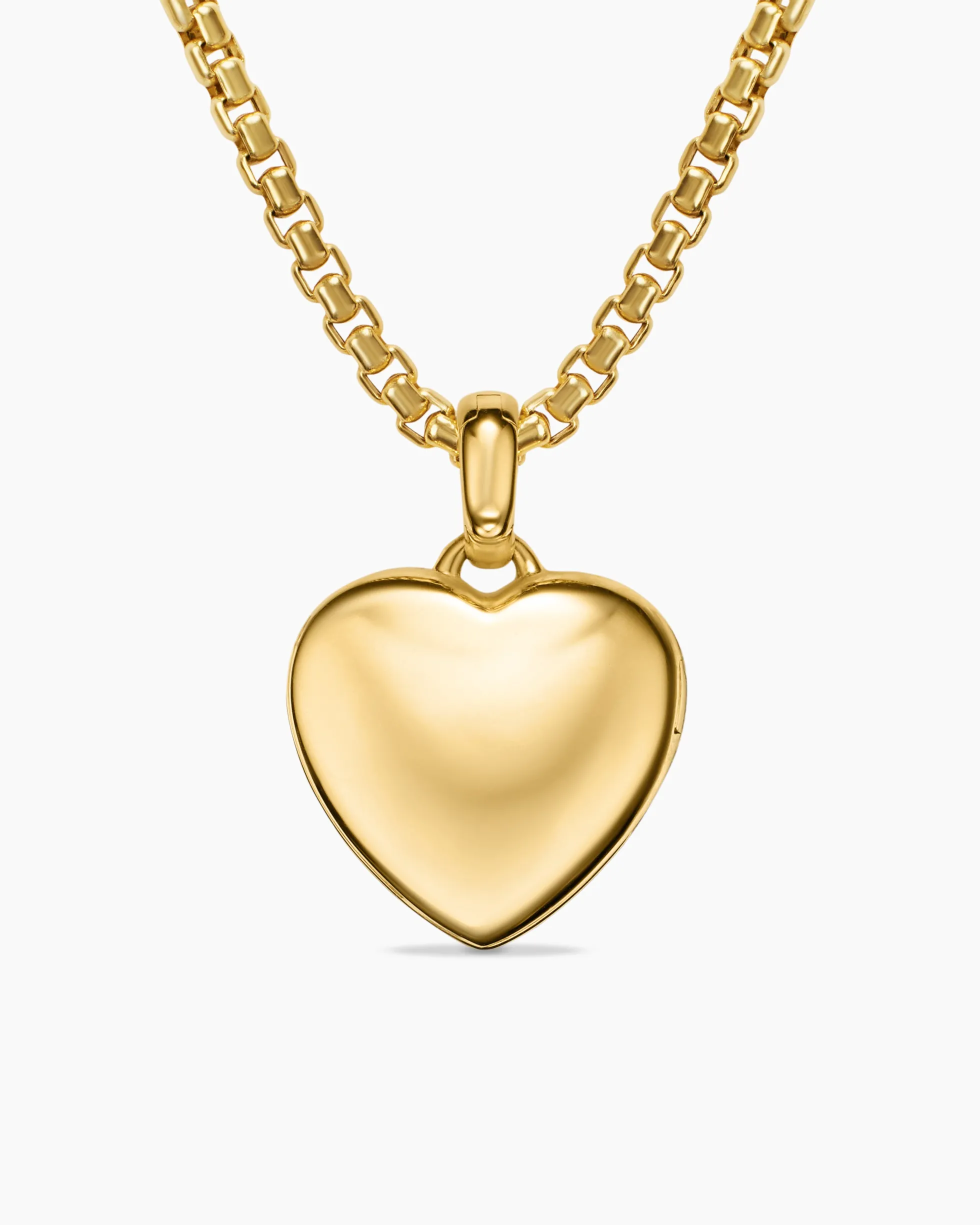 Sculpted Cable Heart Locket 18K Yellow Gold, 23mm