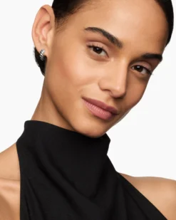 Sculpted Cable Hoop Earrings Sterling Silver, 14.4mm