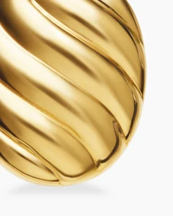 Sculpted Cable Locket 18K Yellow Gold, 24mm