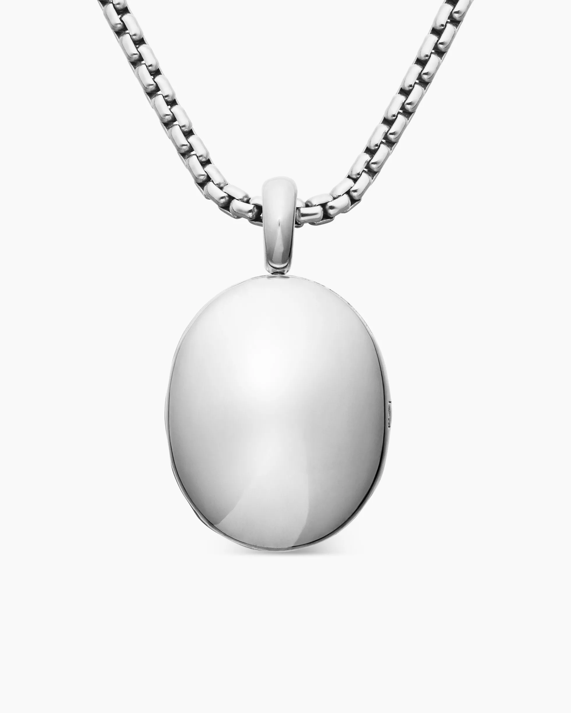 Sculpted Cable Locket Sterling Silver, 27mm