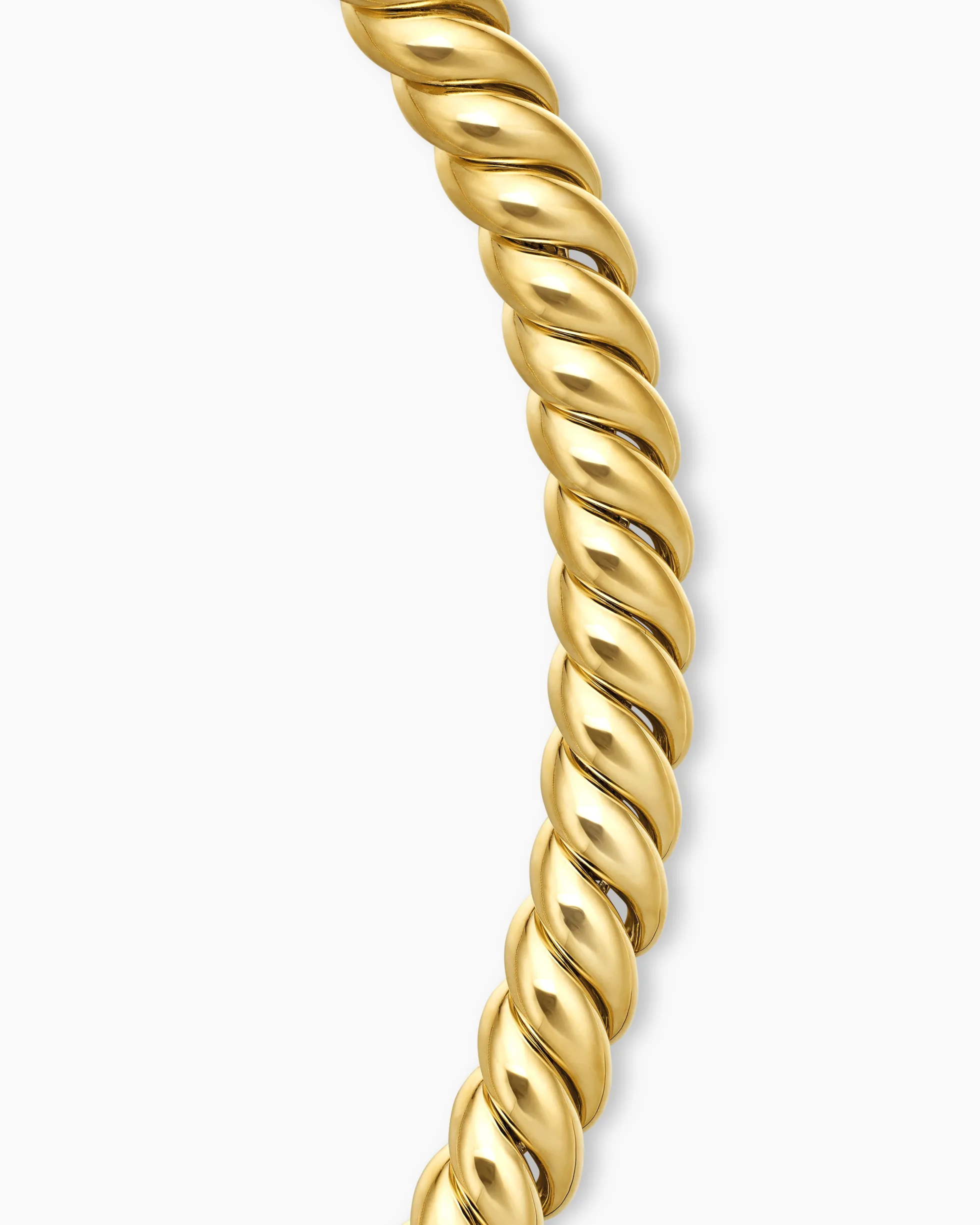 Sculpted Cable Necklace 18K Yellow Gold, 8.5mm